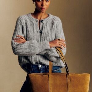 Sezane Emile Cardigan Mottled Grey - Size S, gorgeous!